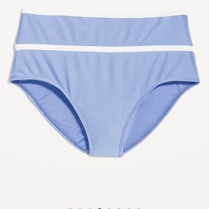 NWT OLD NAVY High-Waisted Bikini Swim Bottoms Color: Blue Overall